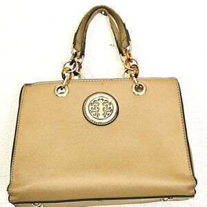 Tree of Life Leather  Stylish Casual Taupe Handbag